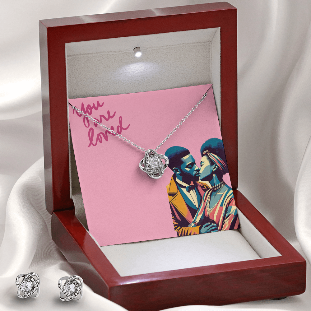 You are Loved Forever Entwined Necklace and Earing Set