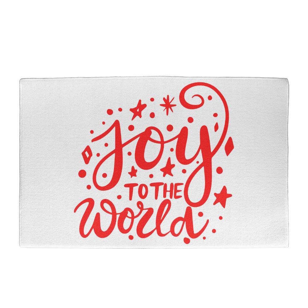 Joy to The World Welcome Mat