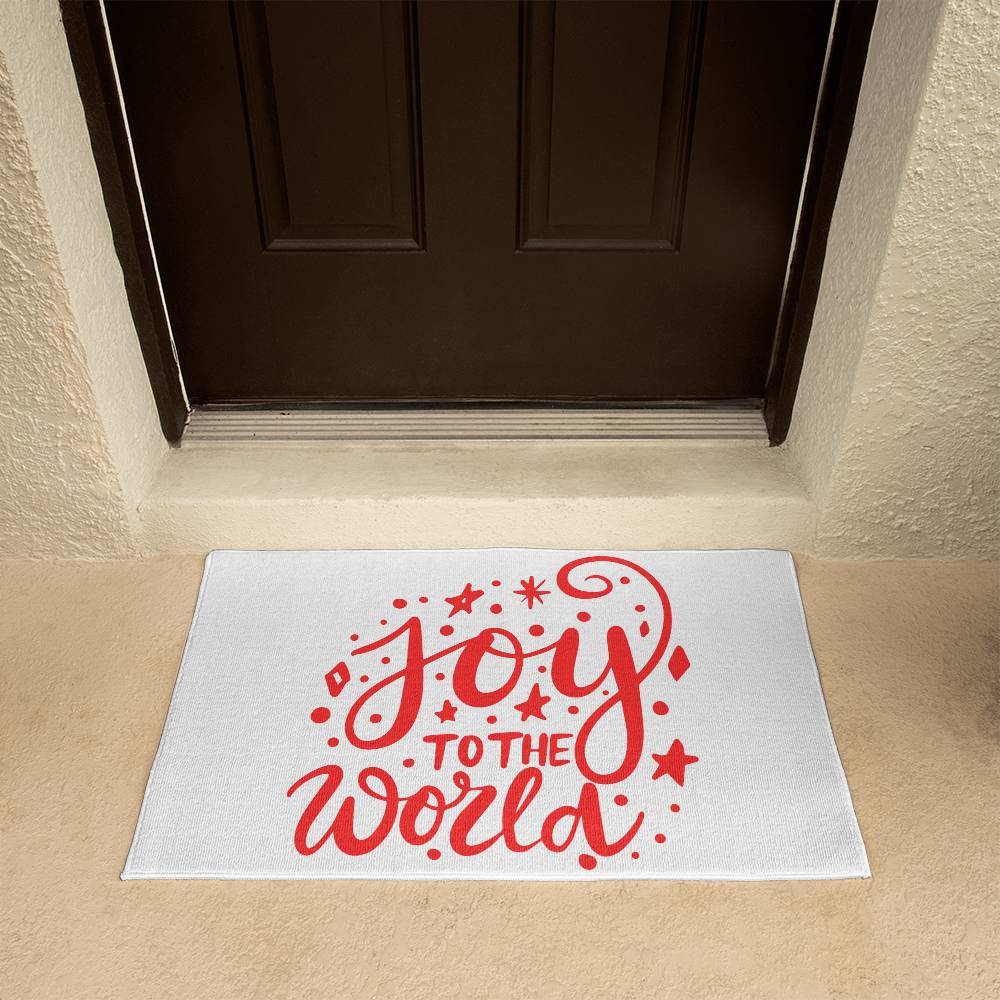 Joy to The World Welcome Mat