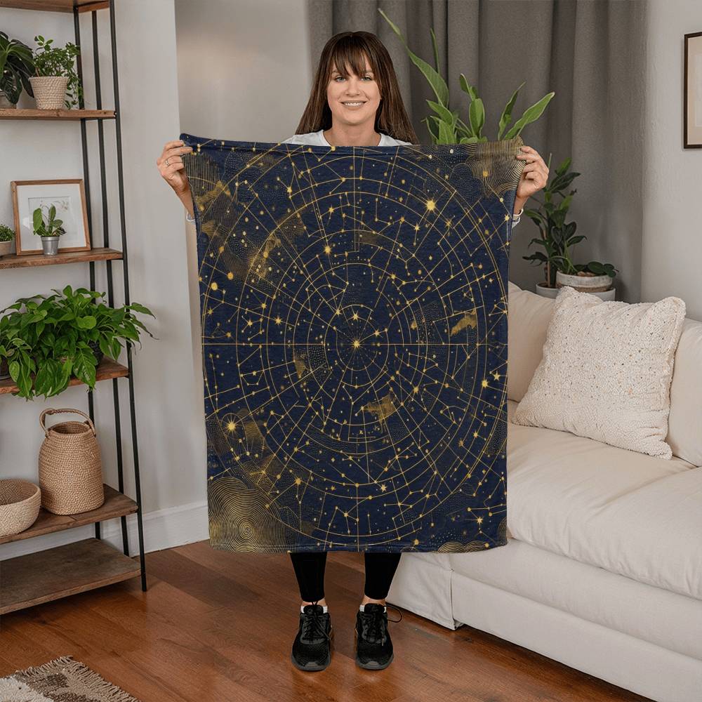 Night Sky Coral Fleece Blanket