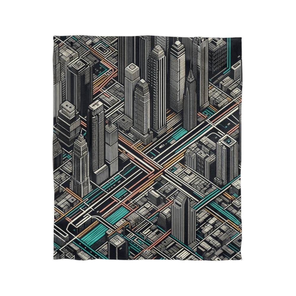 Cityscape Mink Touch Fleece Blanket