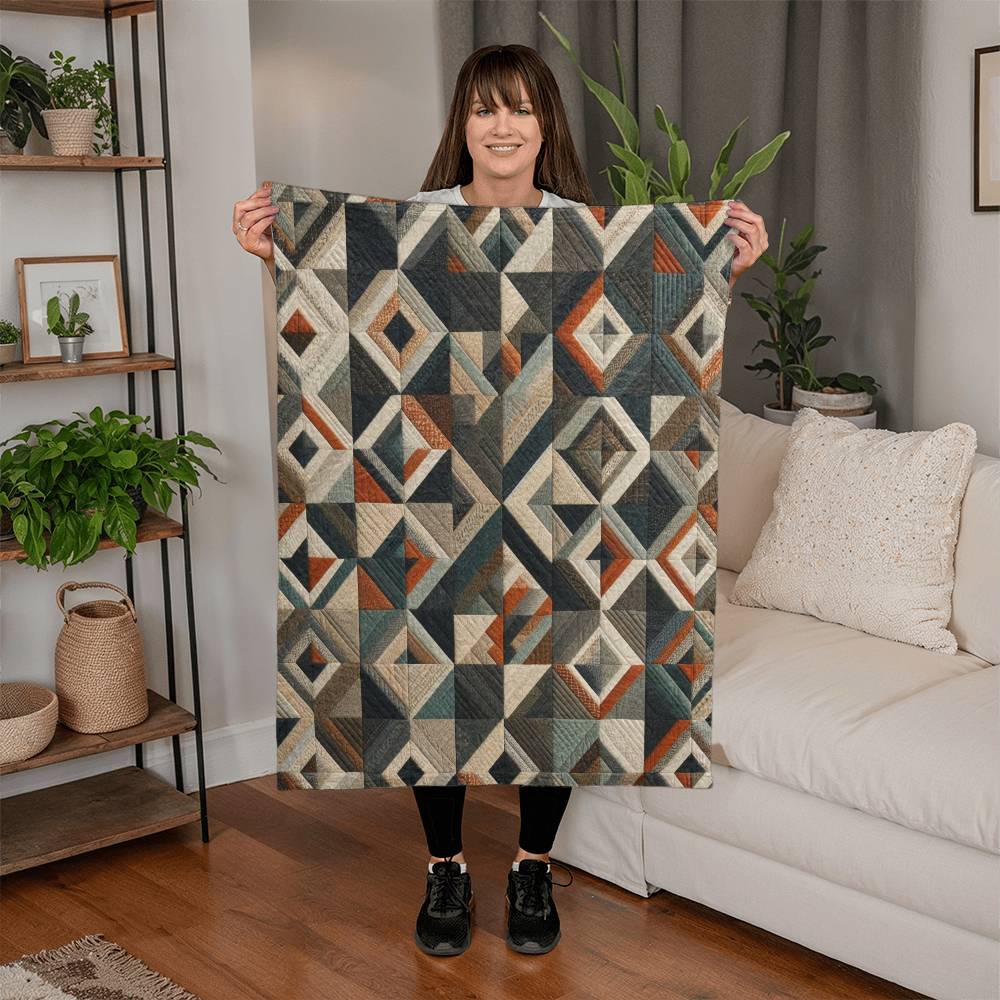 Patchwork Mink Touch Fleece Blanket