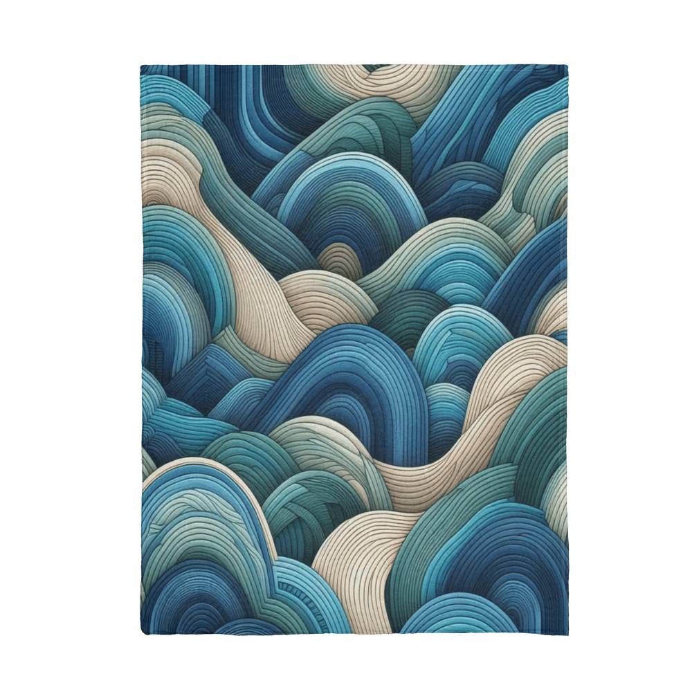 Waves Mink Touch Fleece Blanket