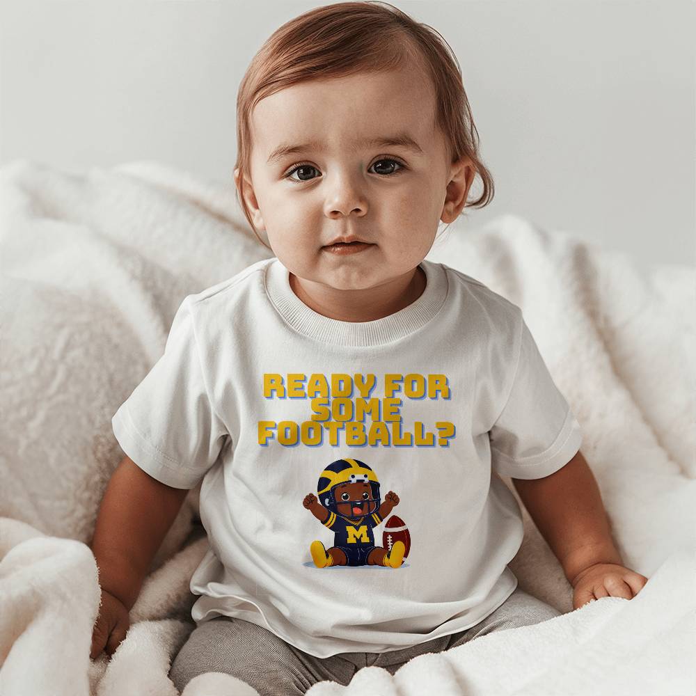 Ready For Some Football? Baby  Tee (Michigan Colors)