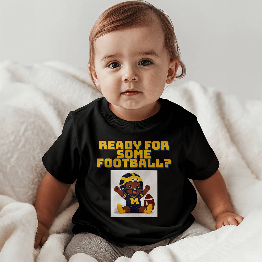 Ready For Some Football? Baby  Tee (Michigan Colors)