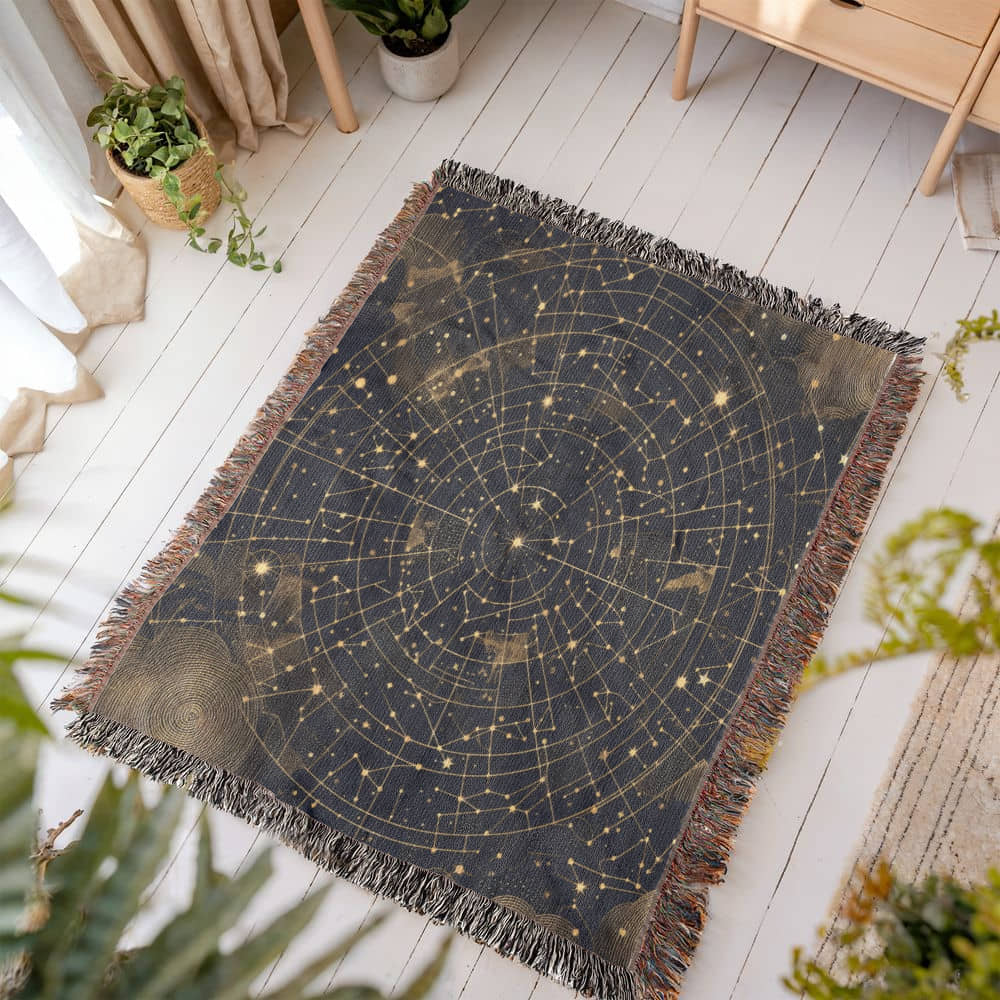 Night Sky Heirloom Artwork Woven Blanket