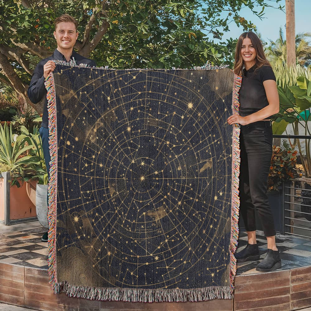 Night Sky Heirloom Artwork Woven Blanket