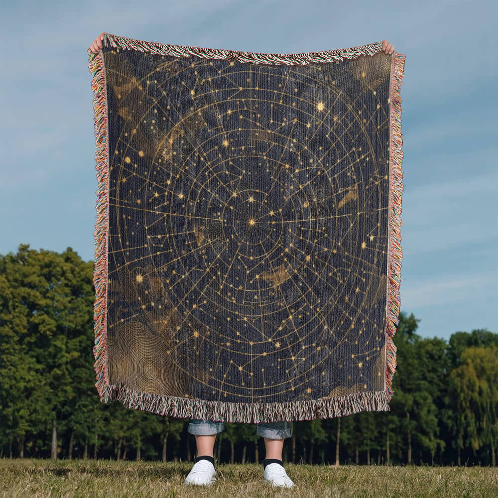 Night Sky Heirloom Artwork Woven Blanket