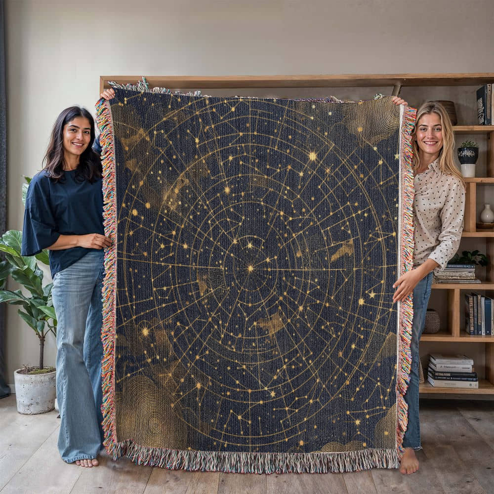 Night Sky Heirloom Artwork Woven Blanket