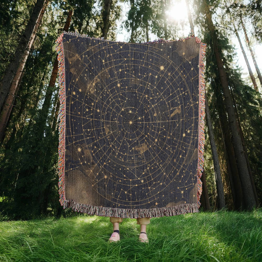 Night Sky Heirloom Artwork Woven Blanket