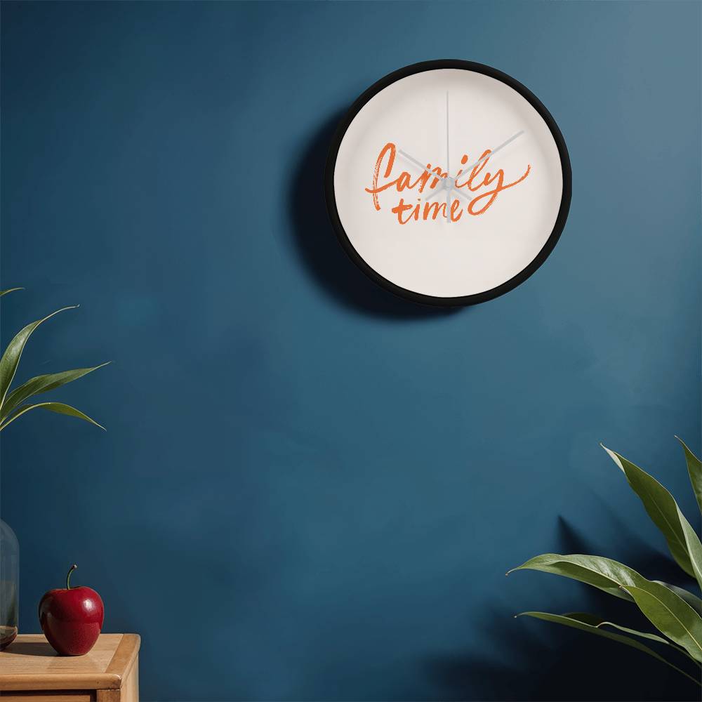 Family Time Wooden Clock