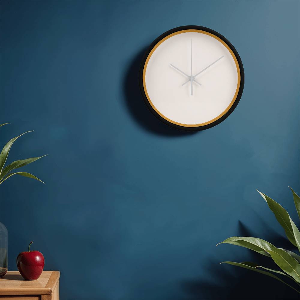 Classic Wooden Clock (Gold)