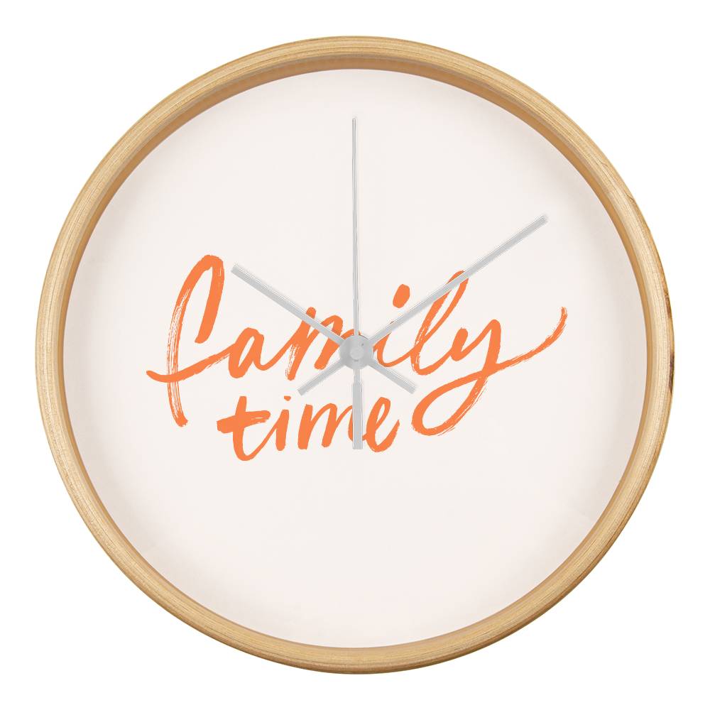 Family Time Wooden Clock