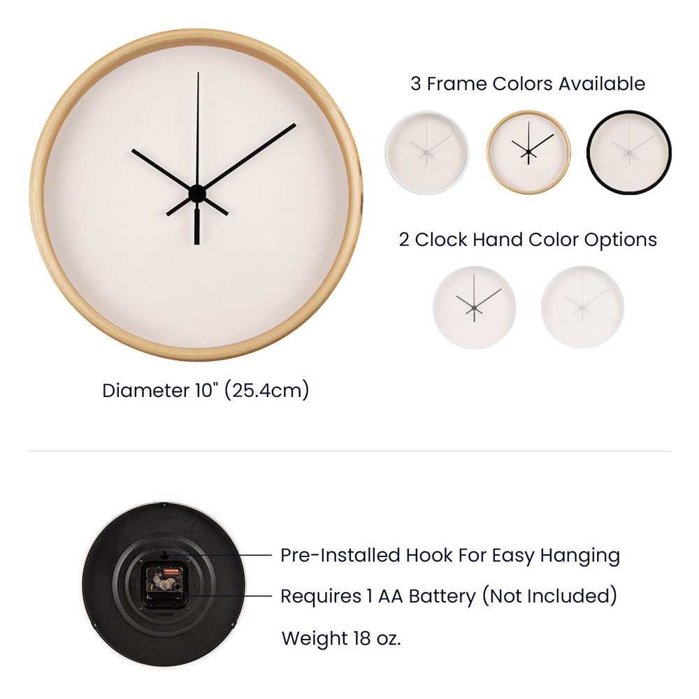 Classic Wooden Clock (Black)