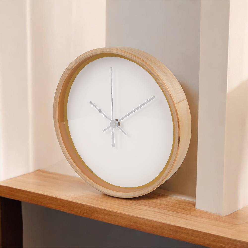 Classic Wooden Clock (Gold)