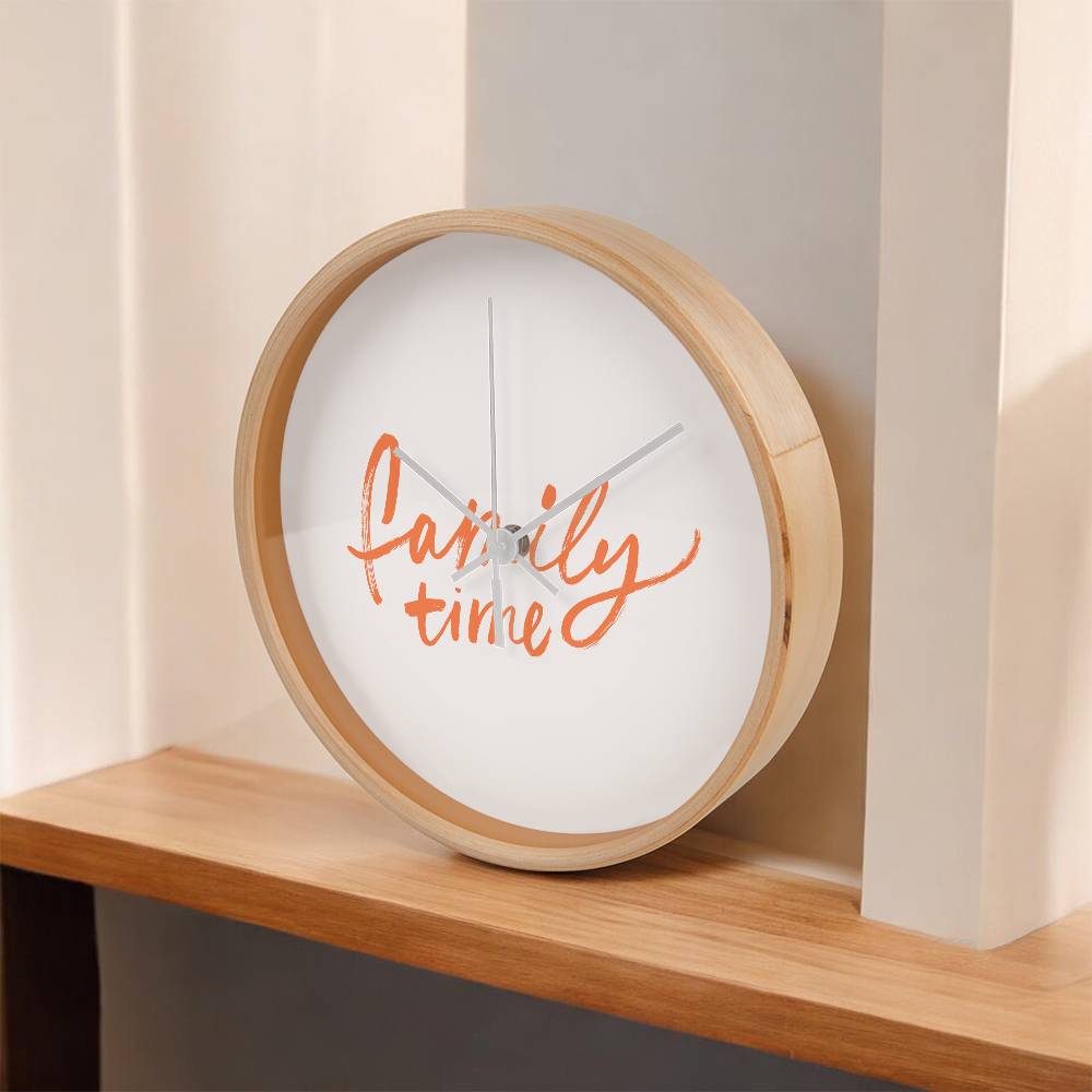 Family Time Wooden Clock