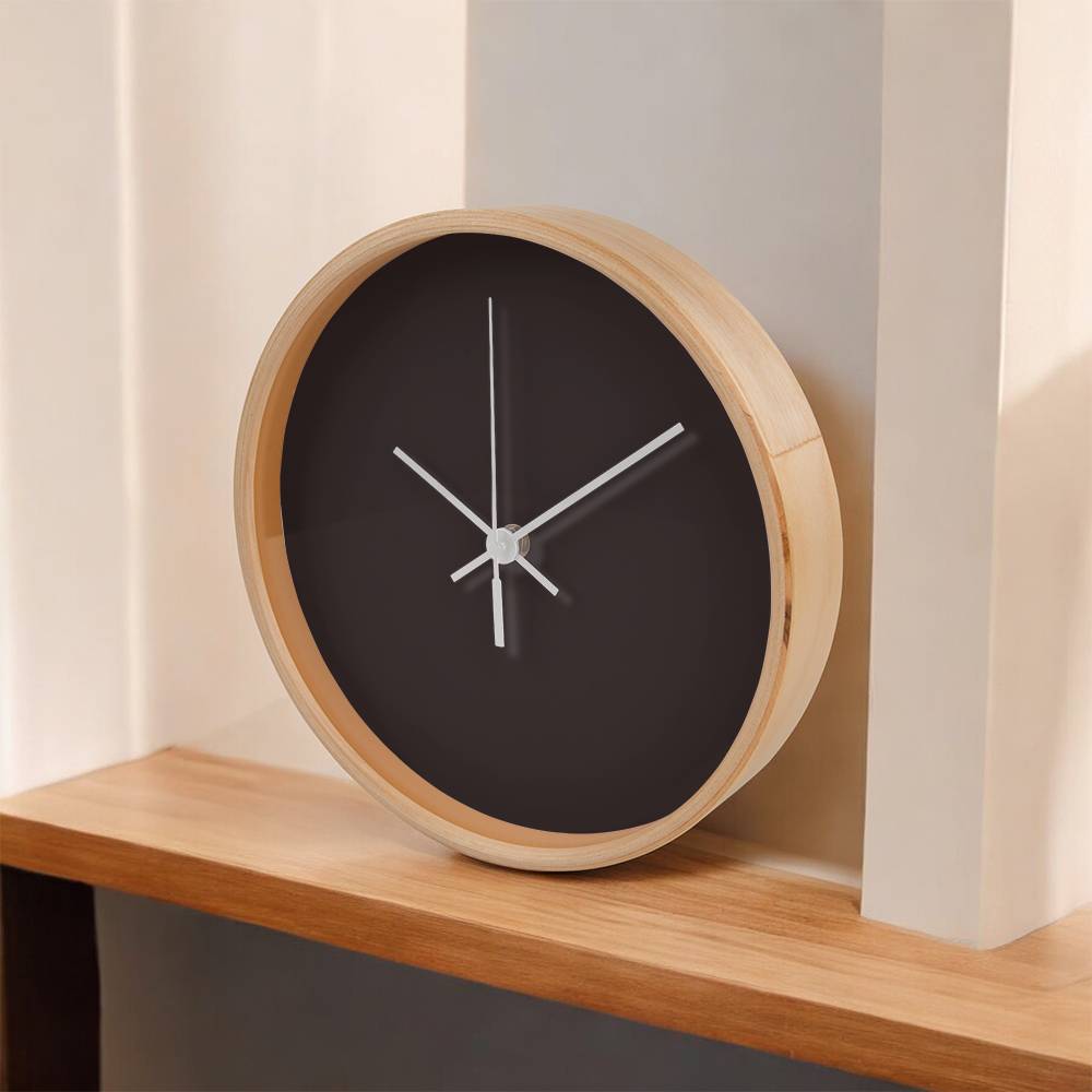 Classic Wooden Clock (Black)