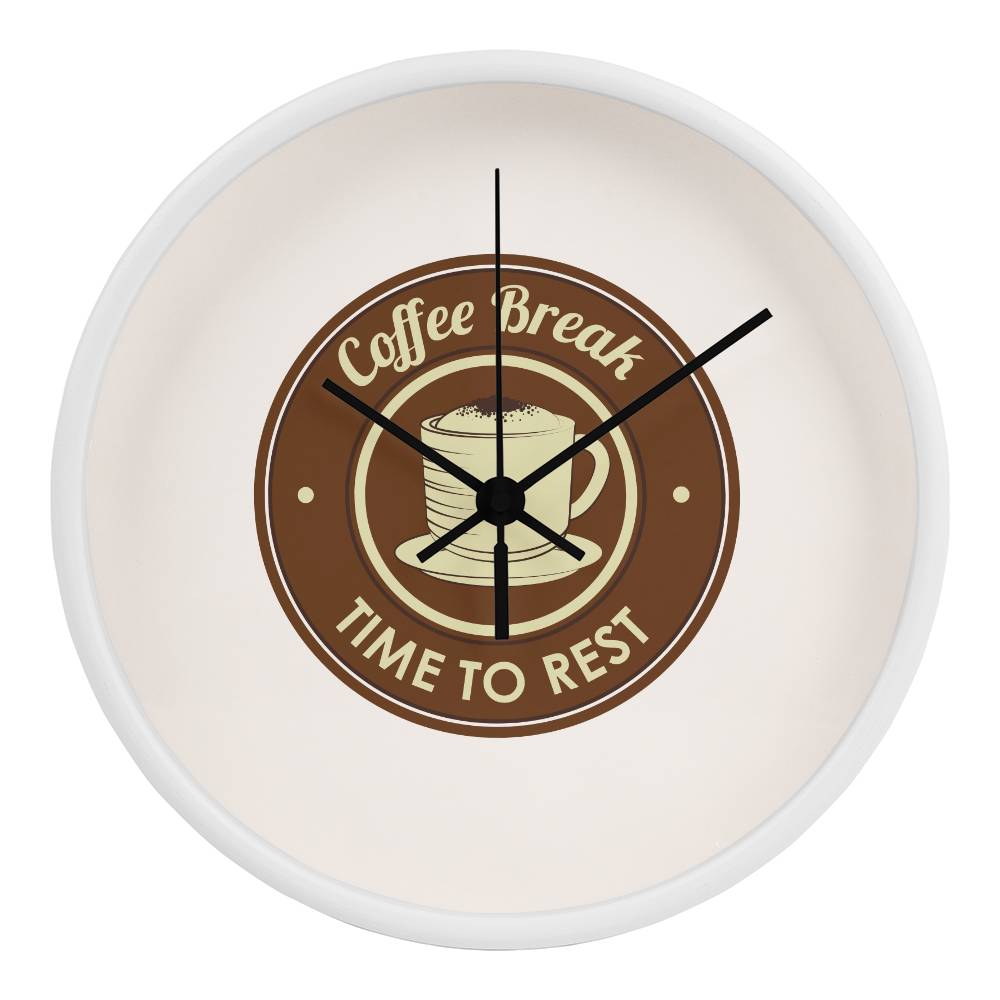 Coffee Break Wooden Clock