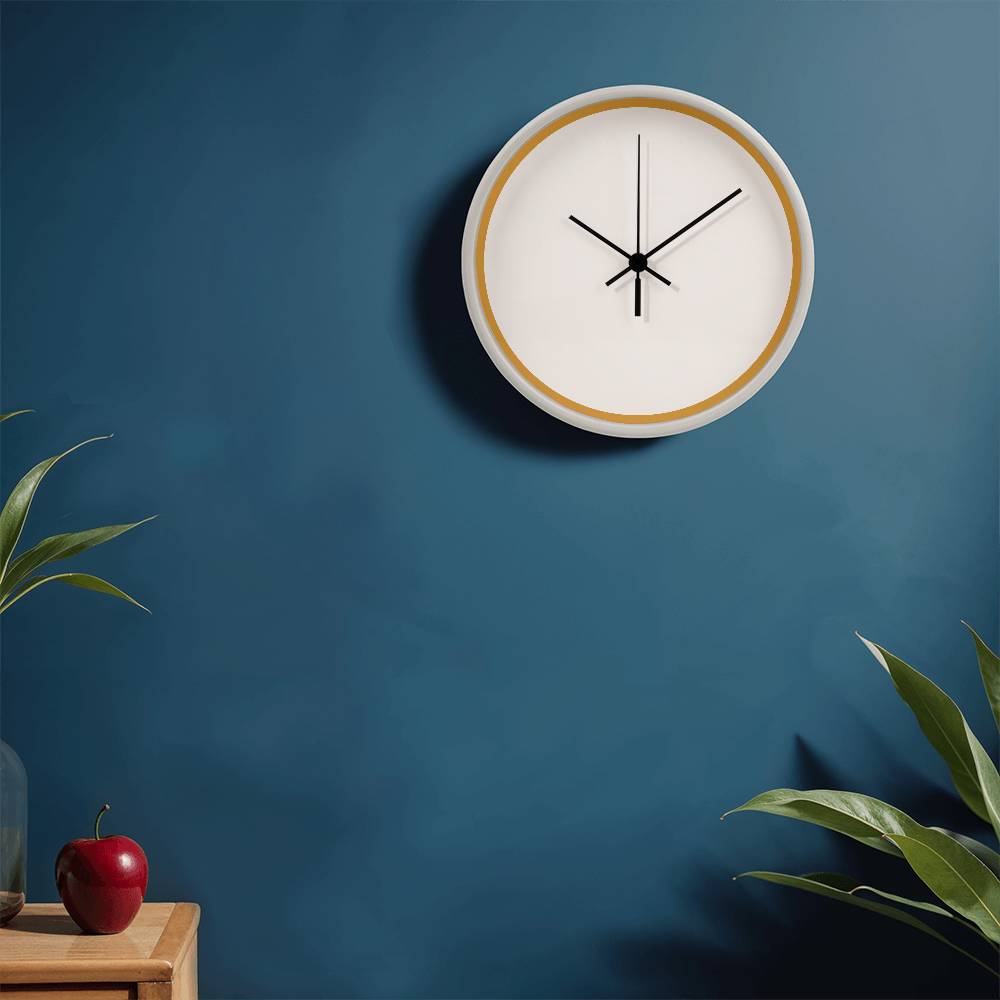 Classic Wooden Clock (Gold)