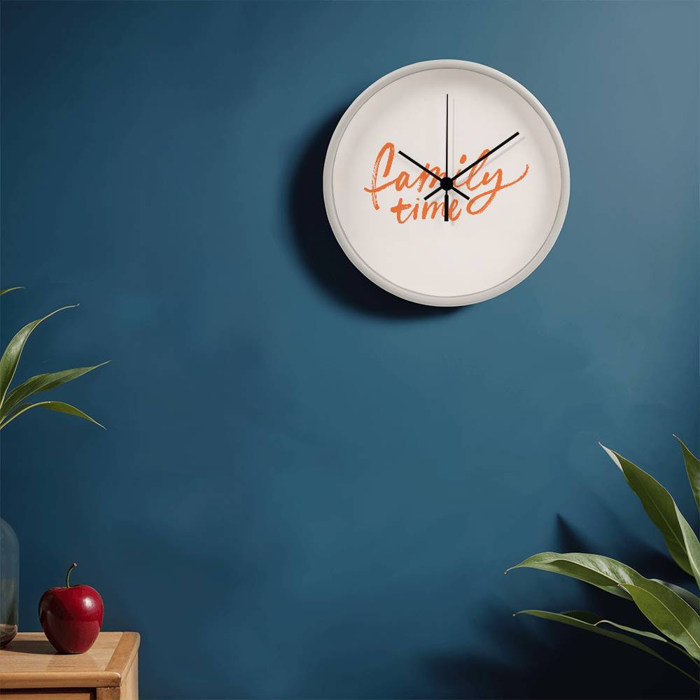 Family Time Wooden Clock