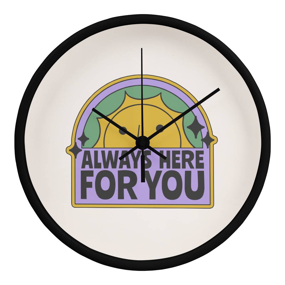 Always Here For You Wooden Clock