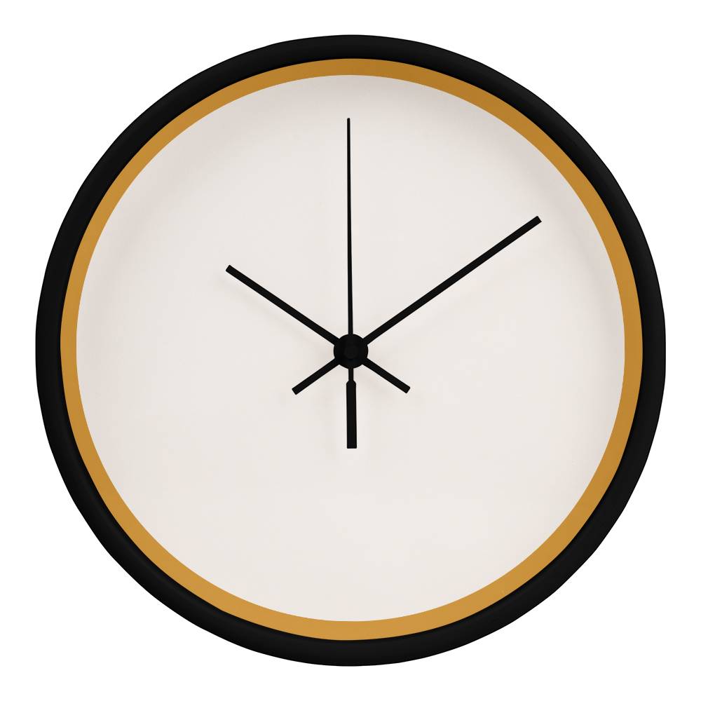 Classic Wooden Clock (Gold)