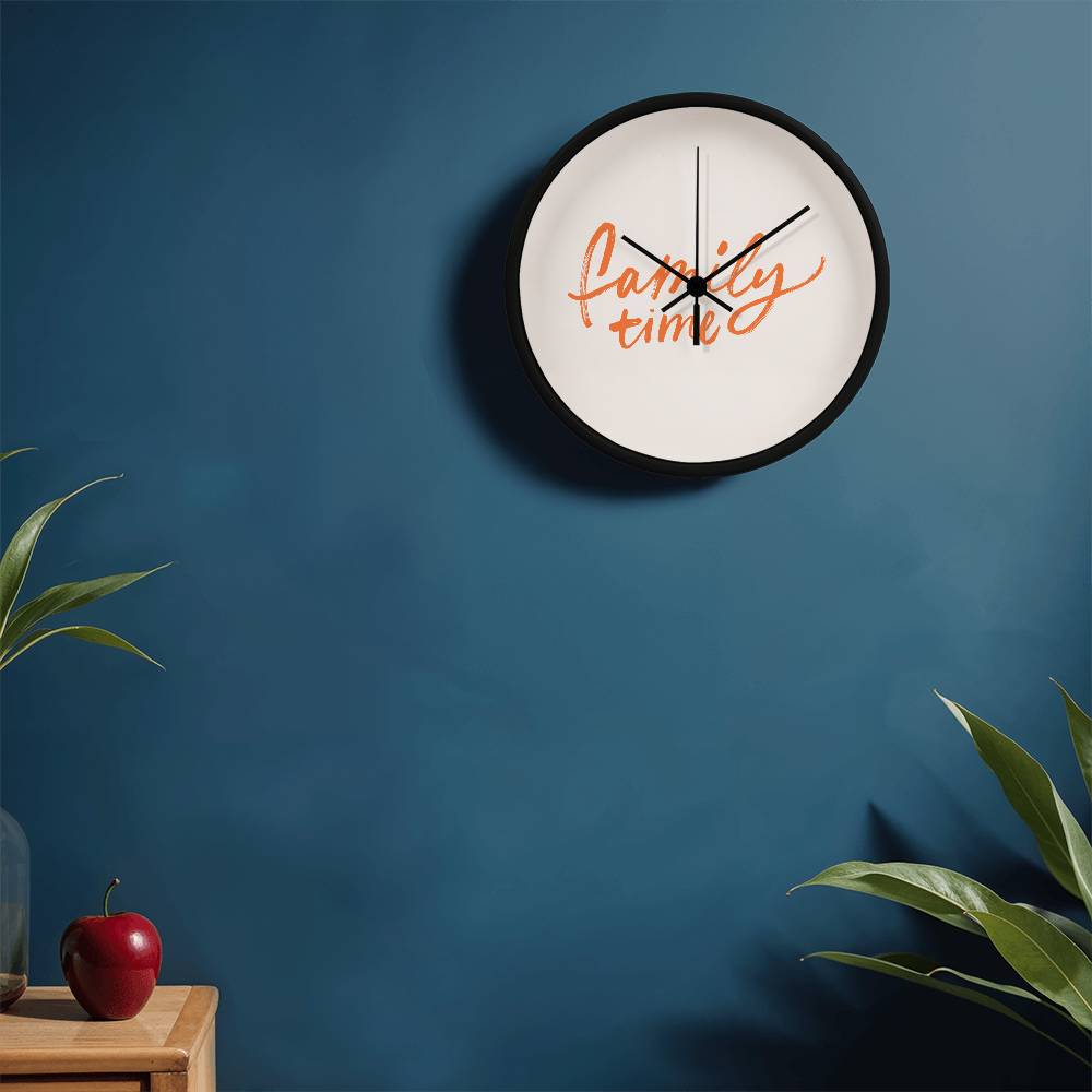 Family Time Wooden Clock