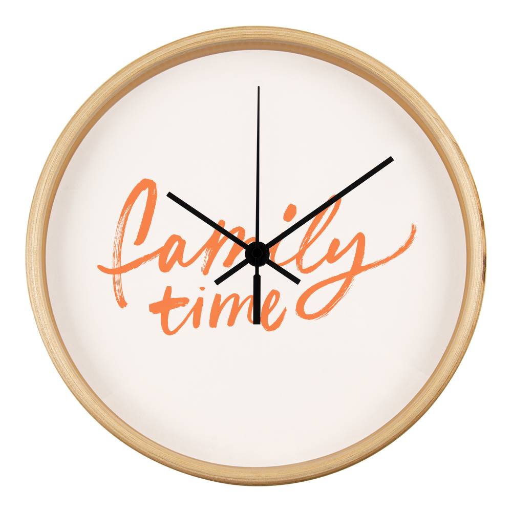 Family Time Wooden Clock