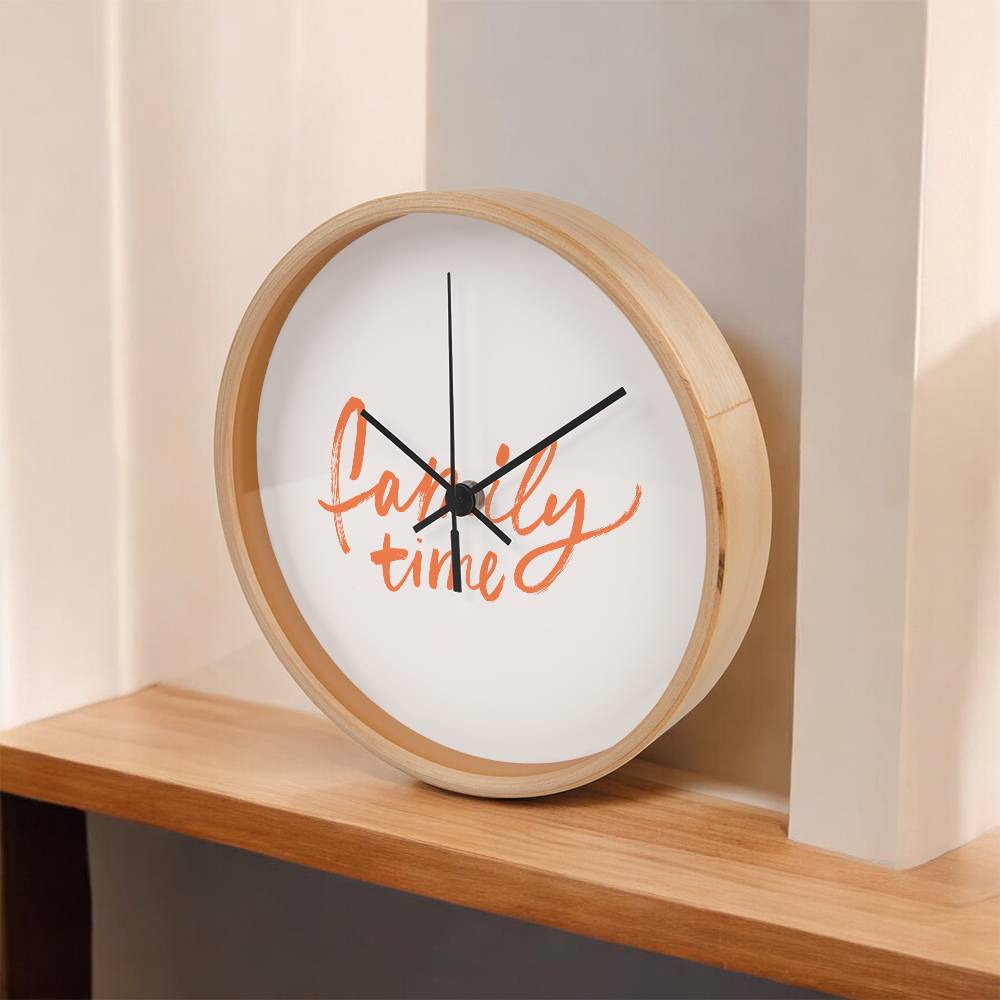 Family Time Wooden Clock