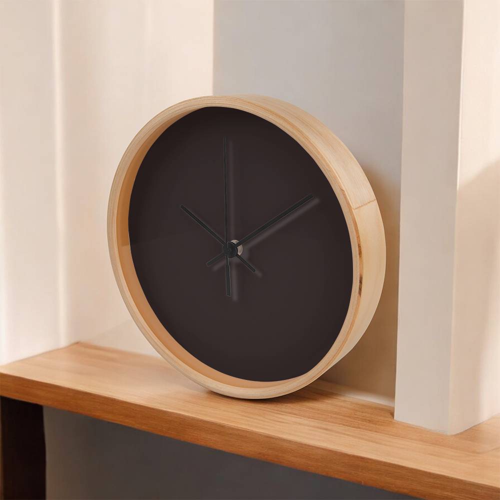 Classic Wooden Clock (Black)